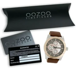 Oozoo Herren Armbanduhr Timepieces Analog Leder braun UOC6432A