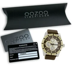 Oozoo Herren Armbanduhr Timepieces Analog Leder braun UOC6433A