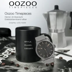 Oozoo Herren Armbanduhr Timepieces C10056 Quarz Stahl silber UOC10056