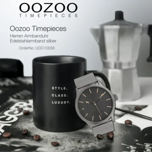 Oozoo Herren Armbanduhr Timepieces C10056 Quarz Stahl silber UOC10056