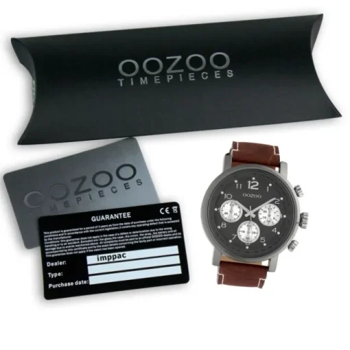 Oozoo Herren Armbanduhr Timepieces Analog Textil braun UOC10061