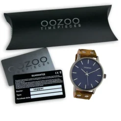 Oozoo Herren Armbanduhr Timepieces Analog Leder camouflage gelb UOC10461