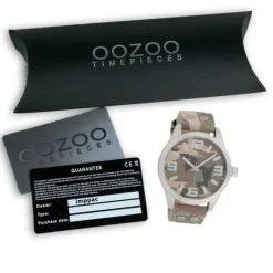 Oozoo Herren Armbanduhr Timepieces Analog Leder mehrfarbig UOC1066A