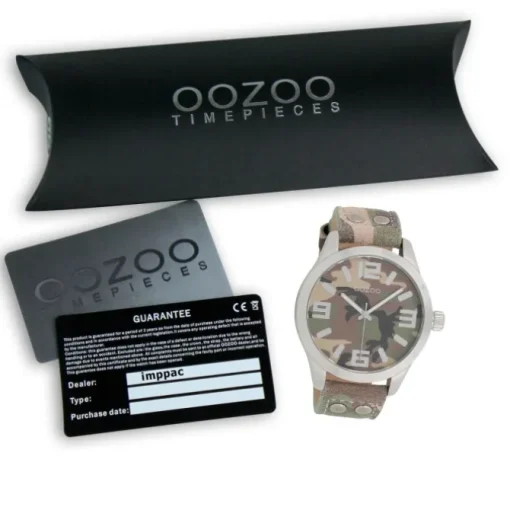 Oozoo Herren Armbanduhr Timepieces Analog Leder mehrfarbig UOC1066A