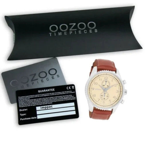 Oozoo Herren Armbanduhr Timepieces Analog Leder braun UOC6041A