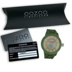 Oozoo Herren Armbanduhr Timepieces Analog Leder grün UOC6088A