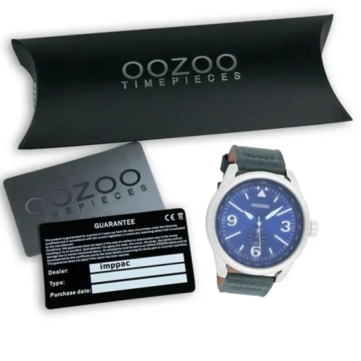 Oozoo Herren Armbanduhr Timepieces Analog Leder blau UOC7067A