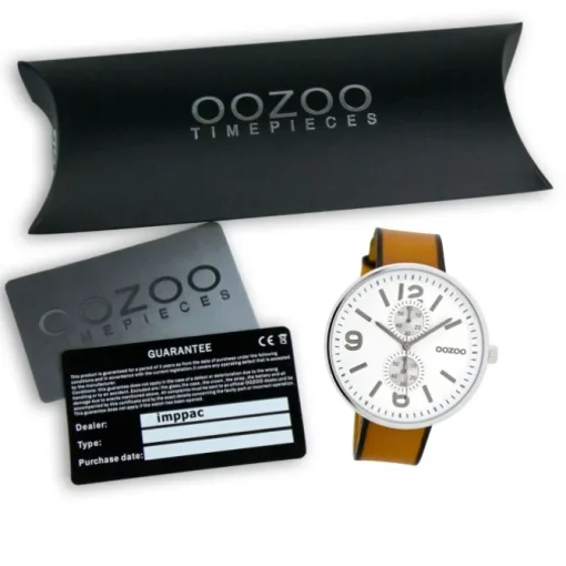 Oozoo Herren Armbanduhr Timepieces Analog Leder braun UOC7075A