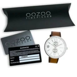 Oozoo Herren Armbanduhr Timepieces Analog Leder braun UOC7076A