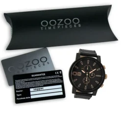 Oozoo Herren Armbanduhr Timepieces C9034A Analog Leder schwarz UOC9034A