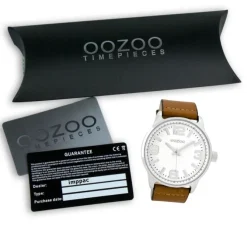 Oozoo Herren Armbanduhr Timepieces Analog Leder braun UOC7091A