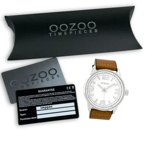 Oozoo Herren Armbanduhr Timepieces Analog Leder braun UOC7091A