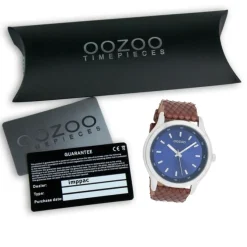 Oozoo Herren Armbanduhr Timepieces Analog Leder braun UOC7432A