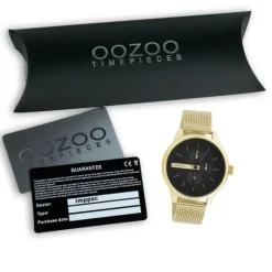 Oozoo Herren Armbanduhr Timepieces C11017 Analog Metall Mesh gold UOC11017