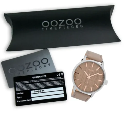 Oozoo Herren Armbanduhr Timepieces C9257 Quarzwerk Leder grau UOC9257