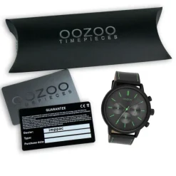 Oozoo Herren Armbanduhr Timepieces Analog Leder schwarz UOC11208