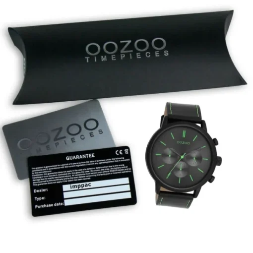 Oozoo Herren Armbanduhr Timepieces Analog Leder schwarz UOC11208