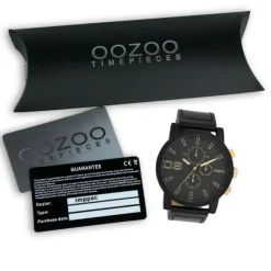 Oozoo Herren Armbanduhr Timepieces Analog Leder schwarz UOC11212