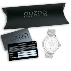 Oozoo Herren Armbanduhr Timepieces C11015 Analog Metall Mesh silber UOC11015