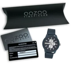 Oozoo Herren Armbanduhr Timepieces C11018 Analog Metall Mesh blau UOC11018