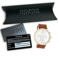 Oozoo Herren Armbanduhr Timepieces Analog Leder braun UOC11201