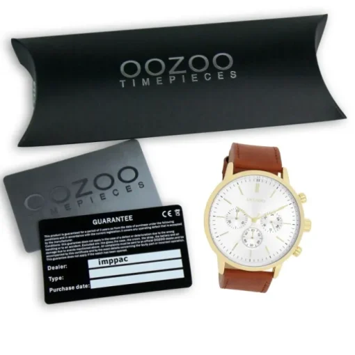 Oozoo Herren Armbanduhr Timepieces Analog Leder braun UOC11201