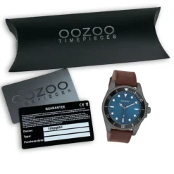Oozoo Herren Armbanduhr Timepieces Analog Leder braun UOC11116