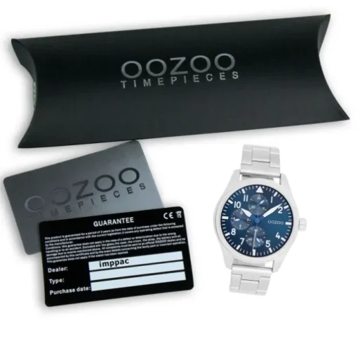 Oozoo Herren Armbanduhr Timepieces Analog Metallband silber UOC11505
