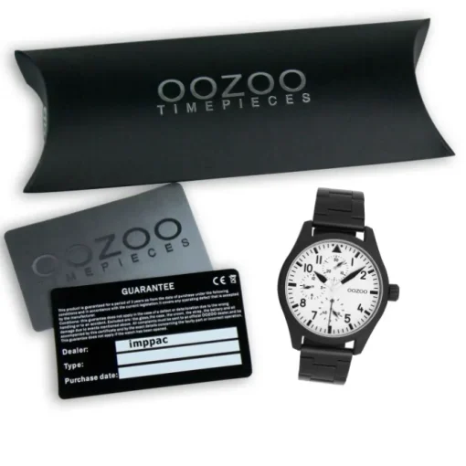 Oozoo Herren Armbanduhr Timepieces Analog Metallband schwarz UOC11508