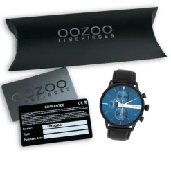 Oozoo Herren Armbanduhr Timepieces Analog Lederband schwarz UOC11510