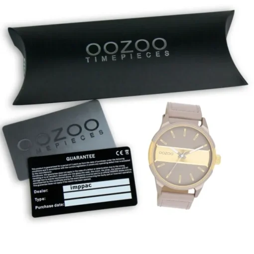 Oozoo Herren Armbanduhr Timepieces Analog Leder taupe braun UOC11317