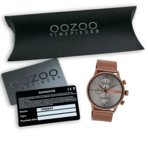 Oozoo Herren Armbanduhr Timepieces Analog Metall Mesh braun UOC11103