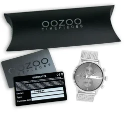 Oozoo Herren Armbanduhr Timepieces Analog Metall Mesh silber UOC11101