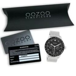 Oozoo Herren Armbanduhr Timepieces Analog Metall Mesh silber UOC11113