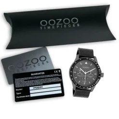 Oozoo Herren Armbanduhr Timepieces Analog Metall Mesh schwarz UOC11114