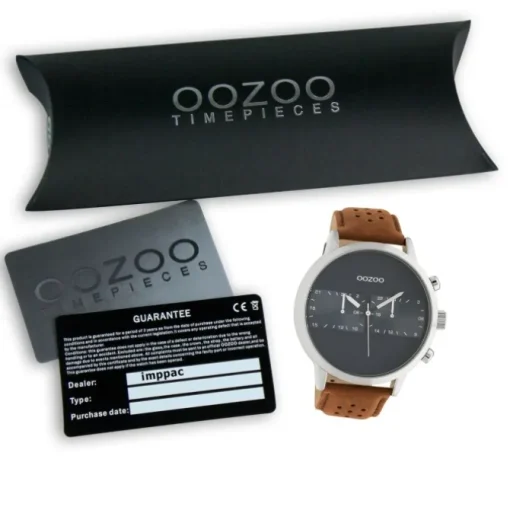 Oozoo Herren Armbanduhr Timepieces C10673 Analog Leder braun UOC10673