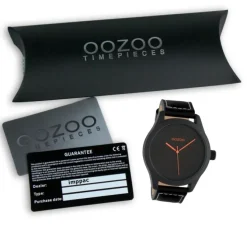 Oozoo Herren Armbanduhr Timepieces C1069 Analog Leder schwarz UOC1069