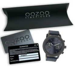 Oozoo Herren Armbanduhr Timepieces C10807 Analog Leder dunkelblau UOC10807