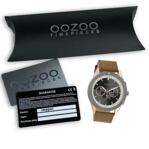 Oozoo Herren Armbanduhr Timepieces C10800 Analog Leder braun UOC10800