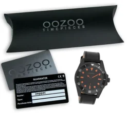 Oozoo Herren Armbanduhr Timepieces Analog Leder schwarz UOC11119