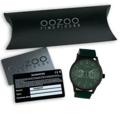 Oozoo Herren Armbanduhr Timepieces C10537 Analog Leder grün UOC10537