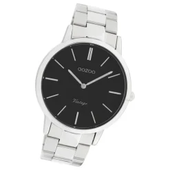 Oozoo Herren Armbanduhr Ultra Slim C20022 Analog Edelstahl silber UOC20022