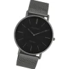 Oozoo Herren Armbanduhr Ultra Slim C9929 Quarz Edelstahl grau UOC9929