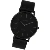 Oozoo Herren Armbanduhr Ultra Slim C9933 Quarz Stahl schwarz UOC9933