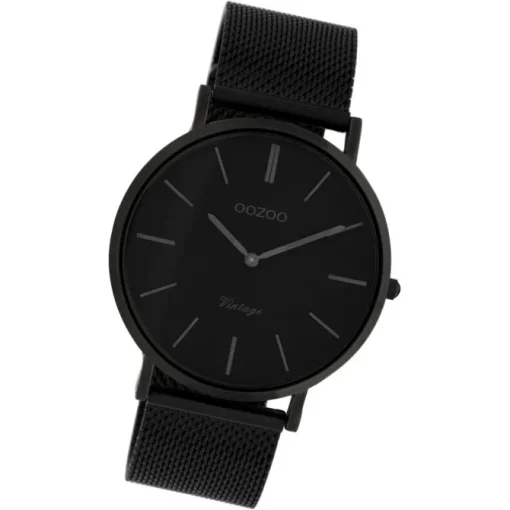 Oozoo Herren Armbanduhr Ultra Slim C9933 Quarz Stahl schwarz UOC9933