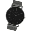 Oozoo Herren Armbanduhr Ultra Slim C9928 Quarz Edelstahl grau UOC9928