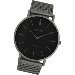 Oozoo Herren Armbanduhr Ultra Slim C9928 Quarz Edelstahl grau UOC9928