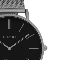 Oozoo Herren Armbanduhr Ultra Slim C9929 Quarz Edelstahl grau UOC9929