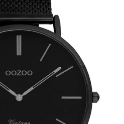 Oozoo Herren Armbanduhr Ultra Slim C9933 Quarz Stahl schwarz UOC9933