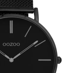 Oozoo Herren Armbanduhr Ultra Slim Quarz Stahl schwarz UOC9932A